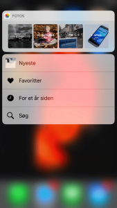 iOS 10 - 3D Touch funktion i galleri (Foto: MereMobil.dk)