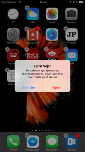 iOS 10 - fjern systemapp (Foto: MereMobil.dk)