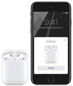 AirPods med iPhone 7 (Foto: Apple)