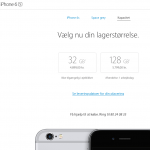 iPhone 6S og iPhone 6S Plus findes nu "kun" i varianter med 32 GB og 128 GB intern hukommelse (Kilde: Apple.com)