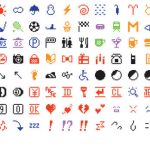 The set of 176 original emoji characters which have been donated to the Museum of Modern Art in New York City are seen in an undated handout image. Shigetaka Kurita/Gift of NTT DoCoMo/Museum of Modern Art/Handout via Reuters