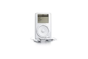 iPod (1. generation) der blev lanceret i 2001 af Apple
