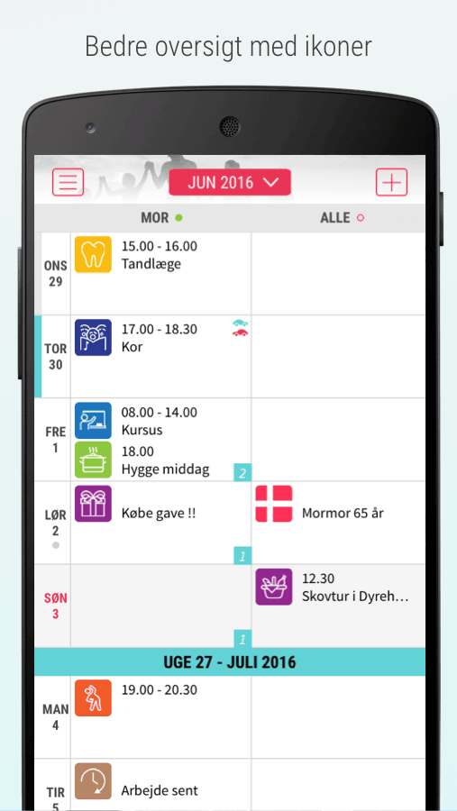 Kalender app familie