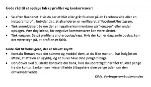 Gode råd fra Forbrugerombudsmanden