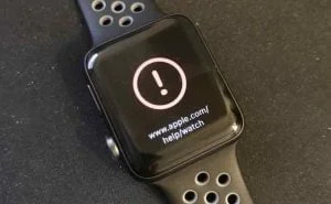 Apple Watch med den fejl opdateringen watchOS 3.1.1 altså kan give (Kilde: GSMArena.com)