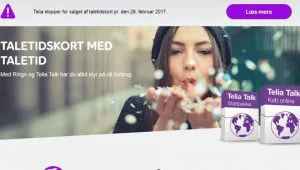 Telia lukker og slukker for brug af taletidskort den 30. april 2017 