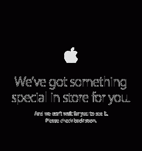 Apple "We got something special in store for you....." (Kilde: Apple.dk)