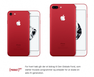 iPhone 7 og iPhone 7 Plus, Product RED (Foto: Apple)
