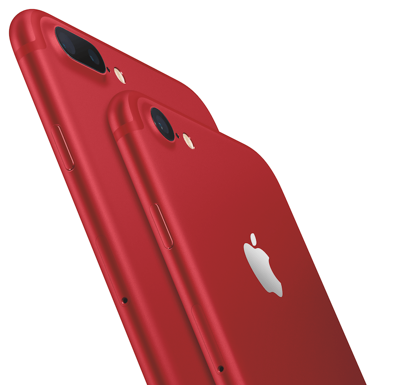 iPhone 7 og iPhone 7 Plus, Product RED (Foto: Apple)
