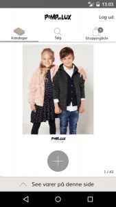 Screenshots fra PompDeLux applikationen