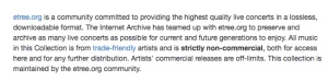 Live Music Archive varetages af Etree.org.