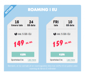 Telmore klar med nye abonnementer med EU-roaming (Kilde: Telmore.dk)