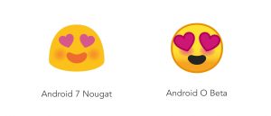 Ikonudvikling på Android (Grafik: Emojipedia)