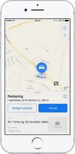 Apple Maps parkering