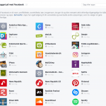 Apps der er brugt til at logge ind med Facebook (Foto: MereMobil.dk)