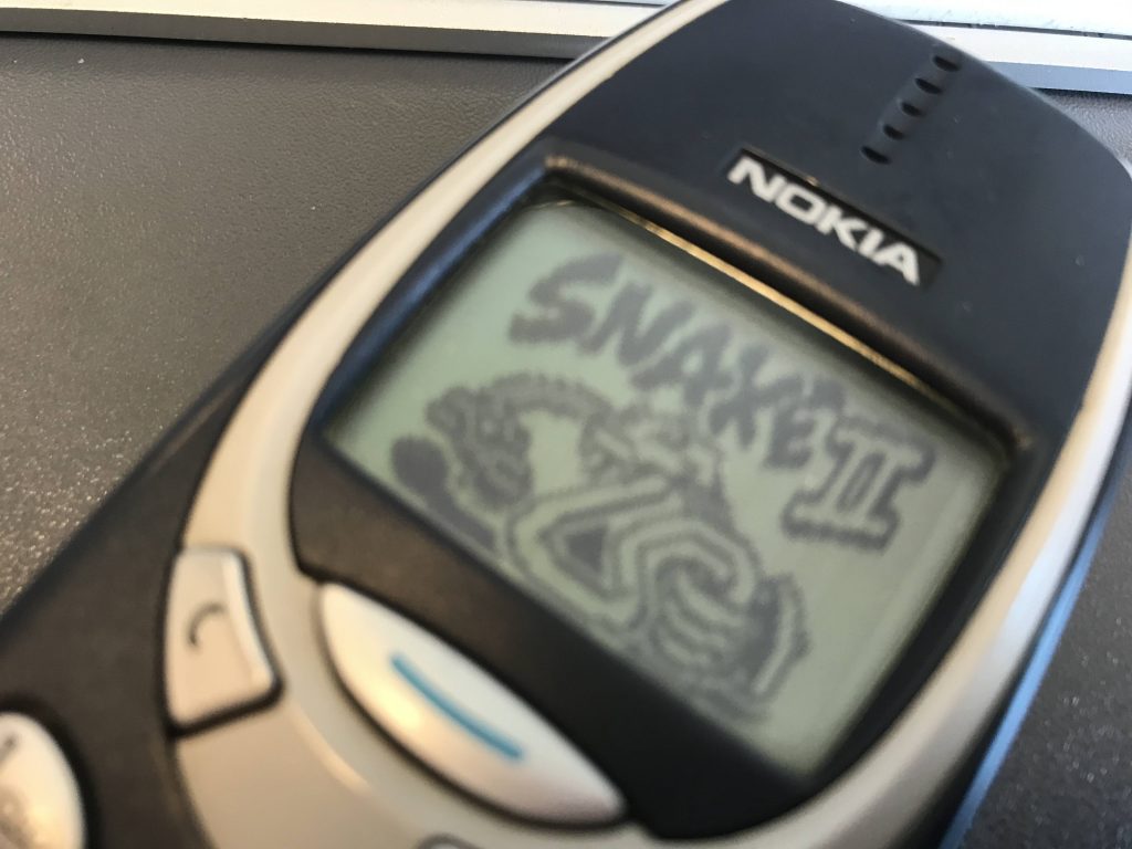 Snake II på Nokia 3310 fra 2000