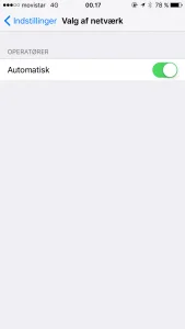 Automatisk valg af net ved roaming på iOS (Foto: MereMobil.dk)