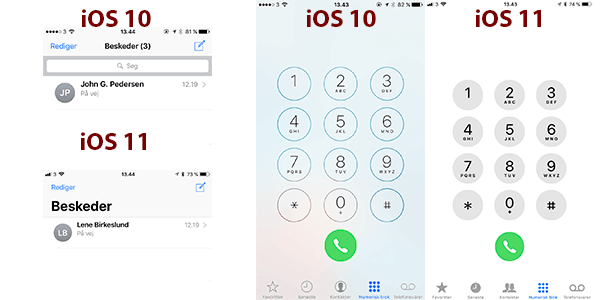 iOS 10 og iOS 11