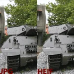 Sammenligning JPG HEIF