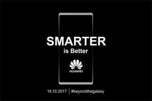 Kampagnegrafik for Huawei oktober 2017 event