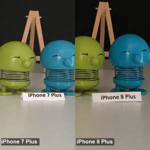 Fotosammenlig iPhone 7 og 8 Plus