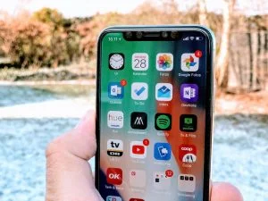 iPhone X vinter frost kulde