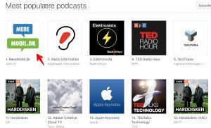 Nummer 1 på iTunes MereMobil.dk Podcast