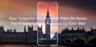 Huawei inviterer til event i London, hvor de præsenterer Mate 20 og Mate 20 Pro (Kilde: Huawei Twitter)