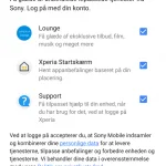 Skærmbillede fra Xperia XZ3