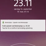 Skærmbillede fra Xperia XZ3