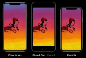 iPhone Xs sammenligning
