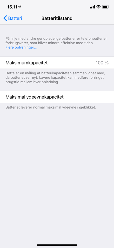 Bemærk i mellemtiden flugt Sådan tjekker du om batteriet i din iPhone er træt - MereMobil.dk