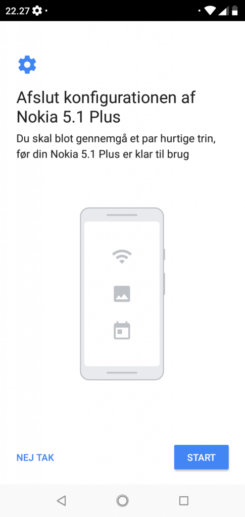 Skærmbillede fra Nokia 5.1 Plus
