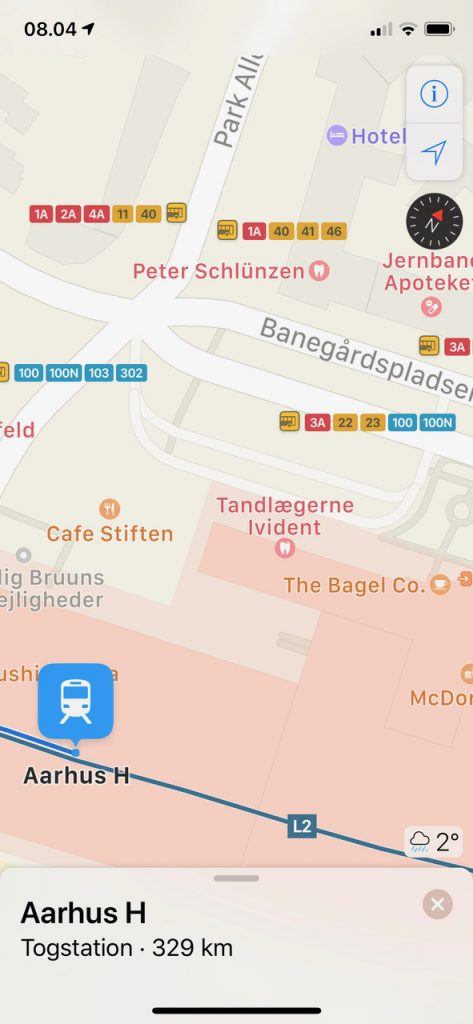 Apple Maps - offentlig transport