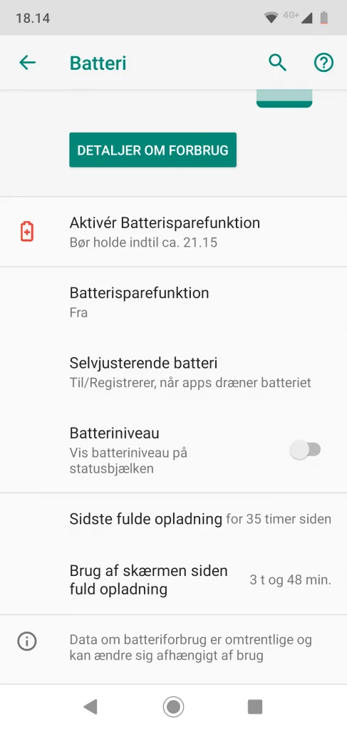 Skærmbillede fra Moto G7