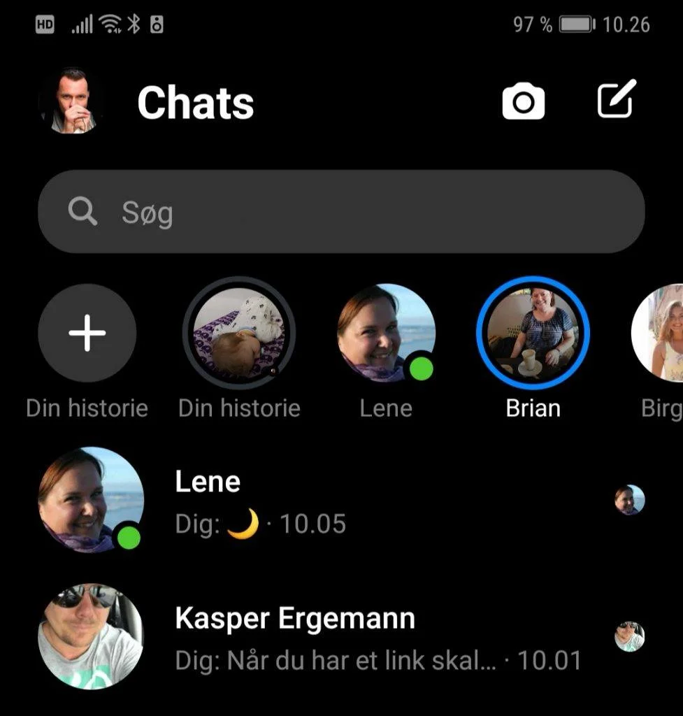 Messenger dark-mode 