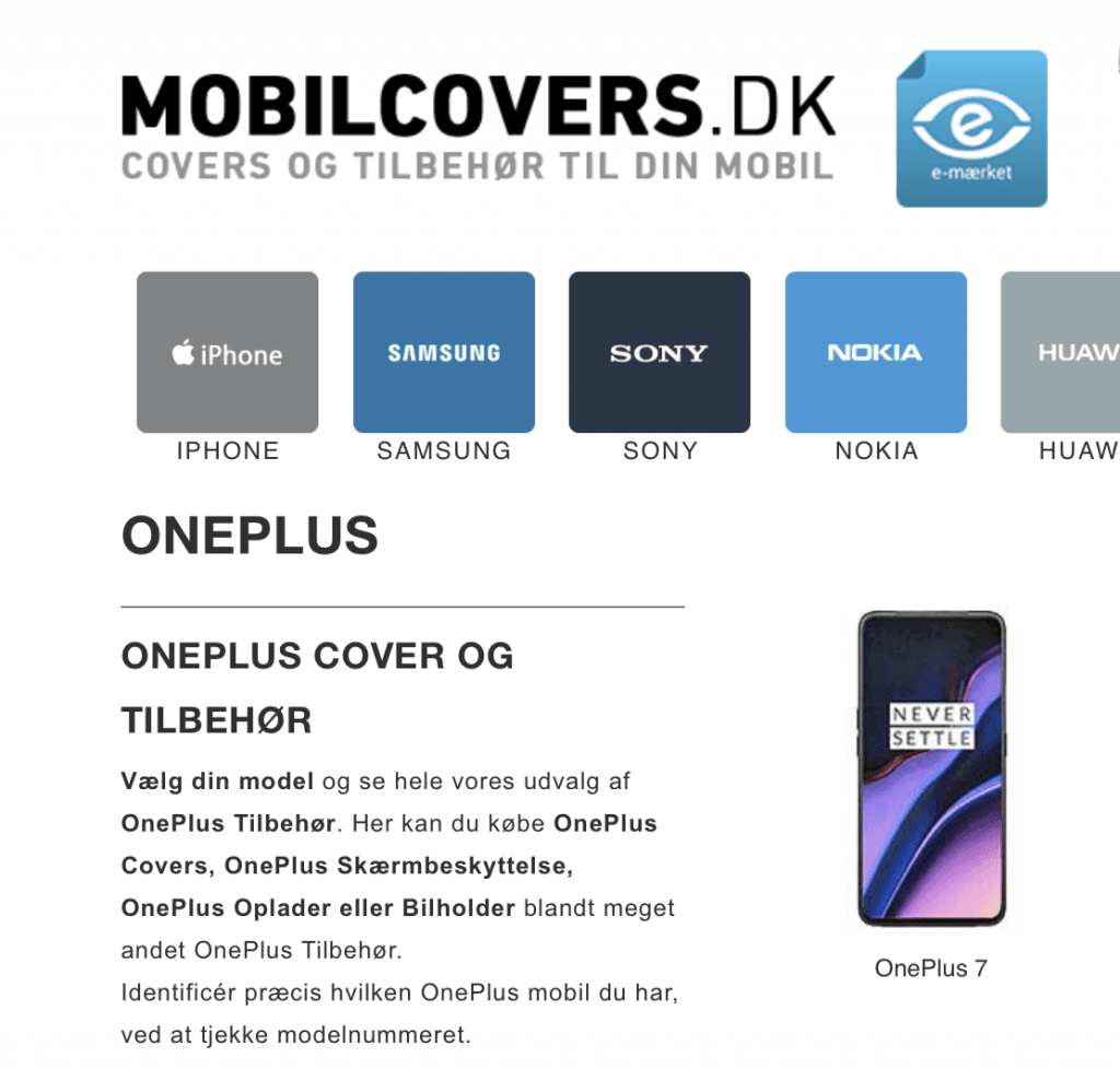 OnePlus 7 og beskyttelsesglas til denne til salg på Mobilcovers.dk inden telefonen offentliggøres 