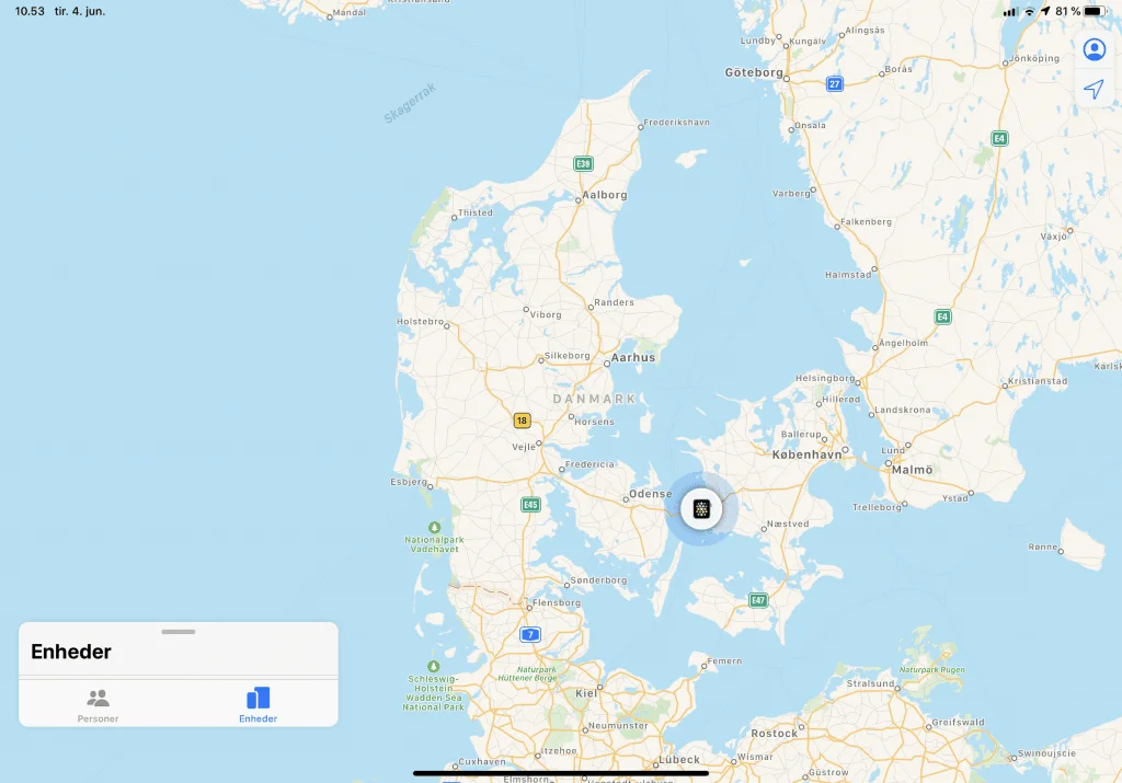 Find app på iPadOS