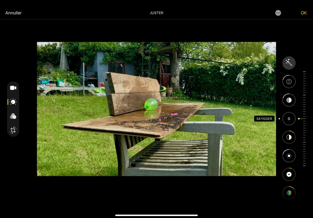 Redigering af video med iPadOS