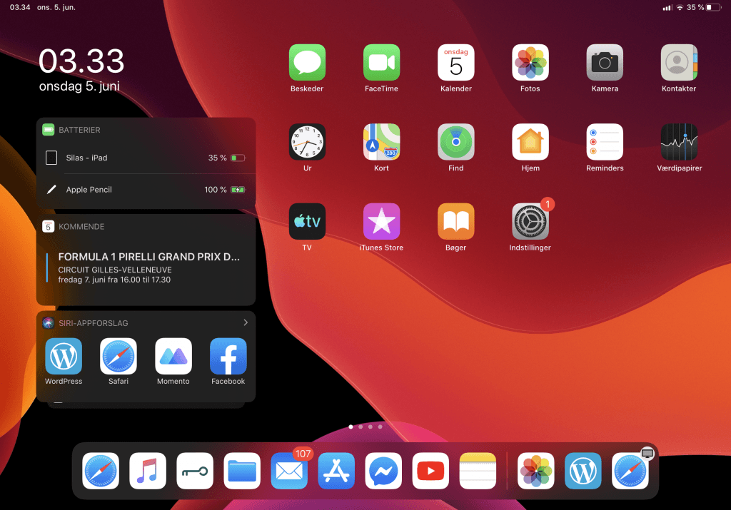 Dark Mode med iPadOS