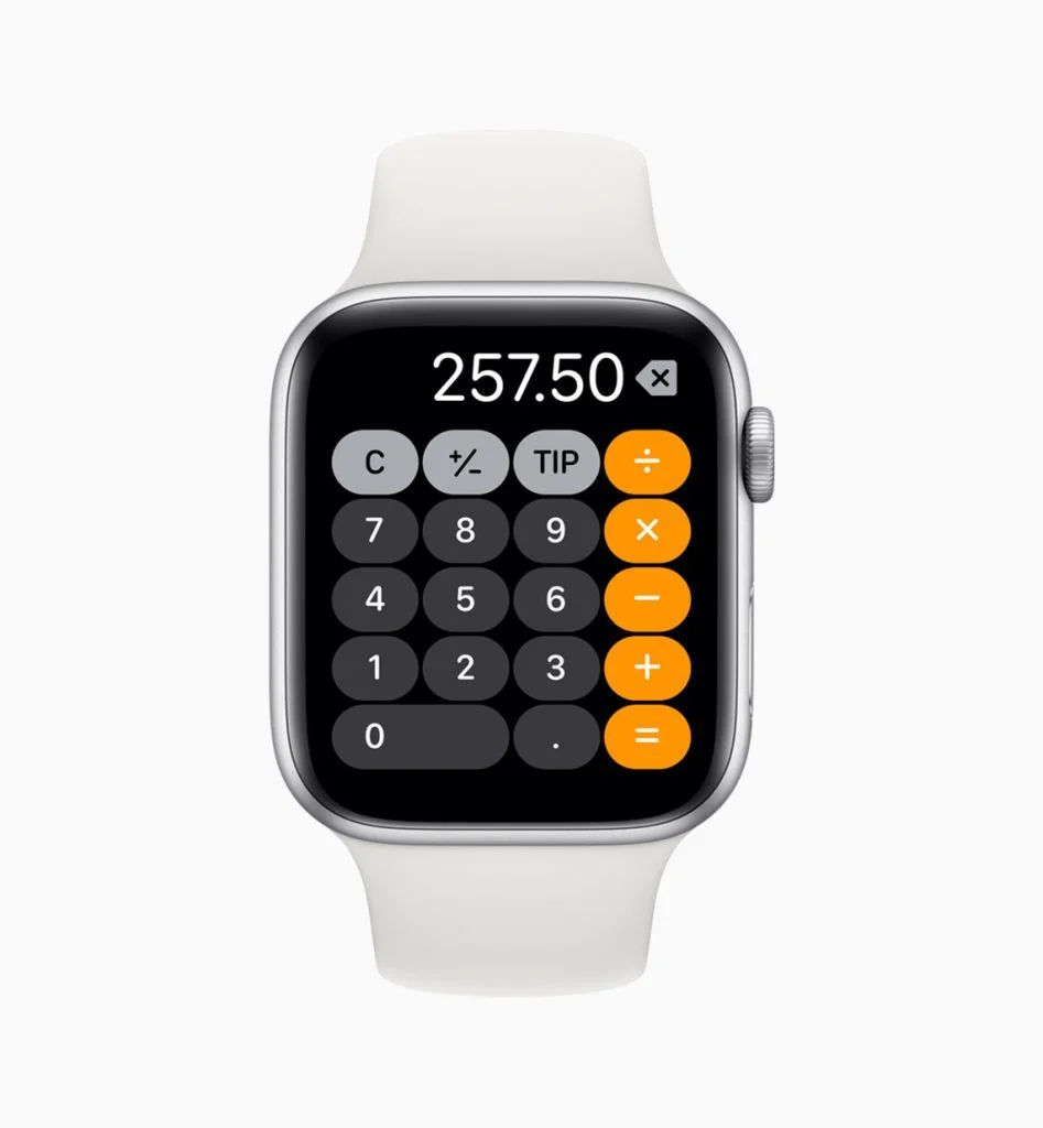 Lommeregner i watchOS 6 (Foto: Apple)