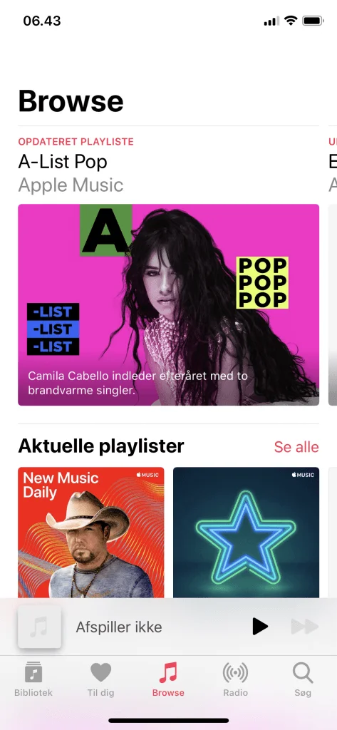 Almindelig visning i iOS 13 (Foto: MereMobil)