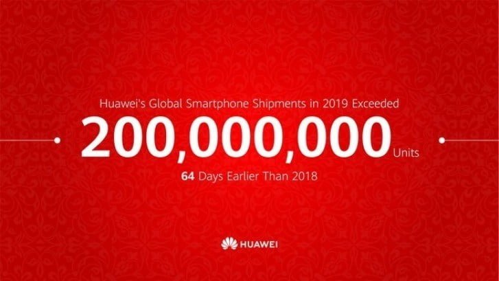 Huawei har nået kæmpe milepæl på 200 millioner solgte smartphones i 2019 (Kilde: Huawei Twitter)