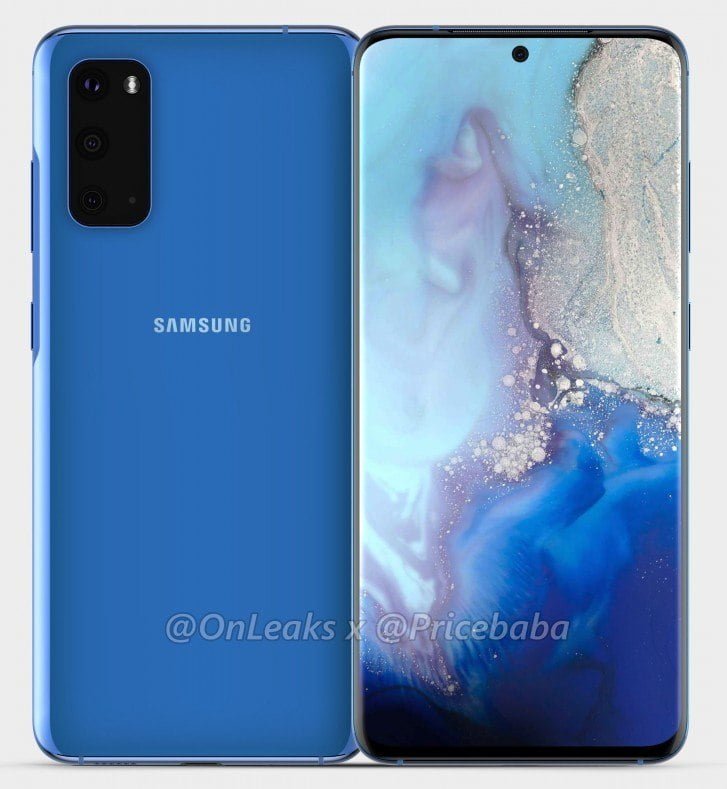 CAD-billeder af det, som måske er den kommende Samsung Galaxy S11e (Foto: @OnLeaks)