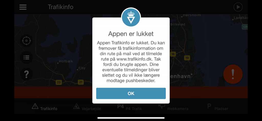 Trafikinfo på mobilen (Foto: MereMobil.dk)