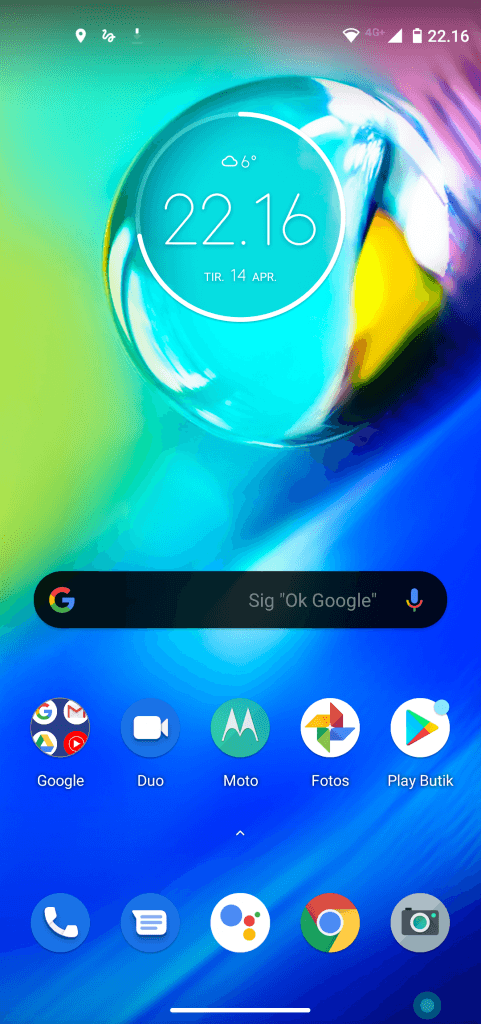 Skærmbillede fra Motorola Moto G8 Power