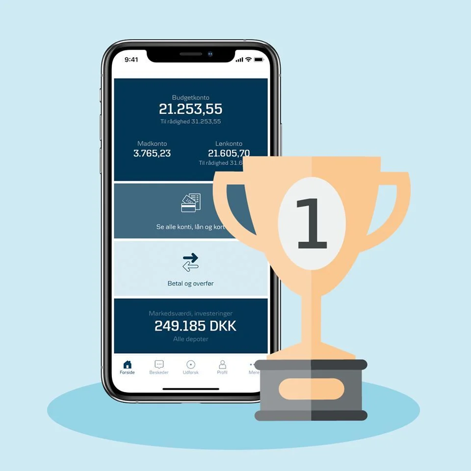 Danske Banks nye mobilbank er stemt ind på førstepladsen i Voxmeter (Foto: Danske Bank)