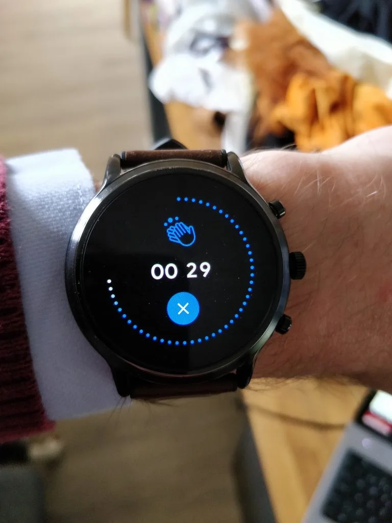 Påmindelse om at vaske hænder på Wear OS (Foto: Jacob Smidt)