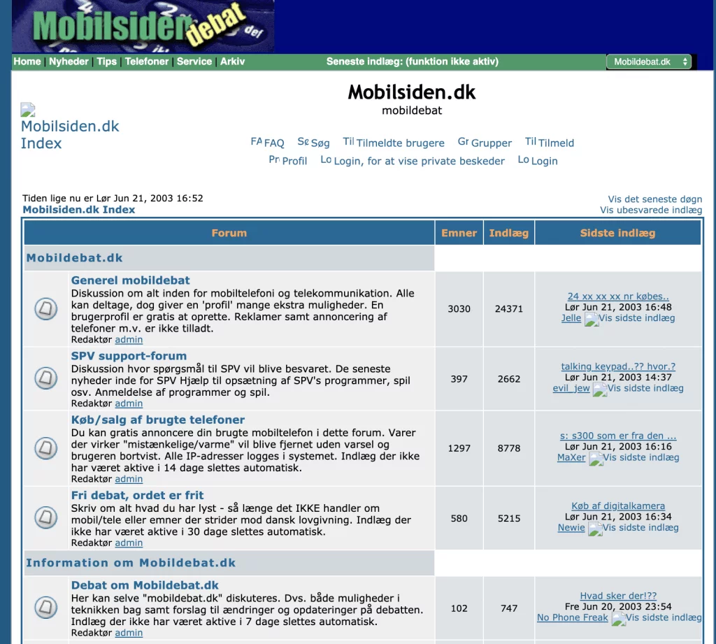 Mobildebat.dk i 2003