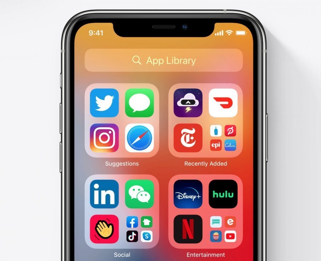 Appbibliotek i iOS 14